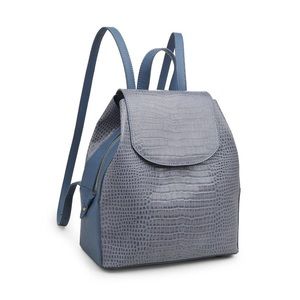 Clara Vegan Leather Snakeskin Backpack